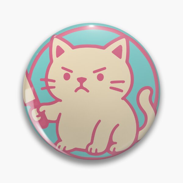 Item preview, A cute cartoon cat holding a knife  designed and sold by KIRART.