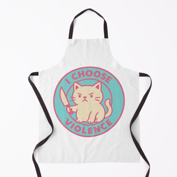 Item preview, A cute cartoon cat holding a knife designed and sold by KIRART.