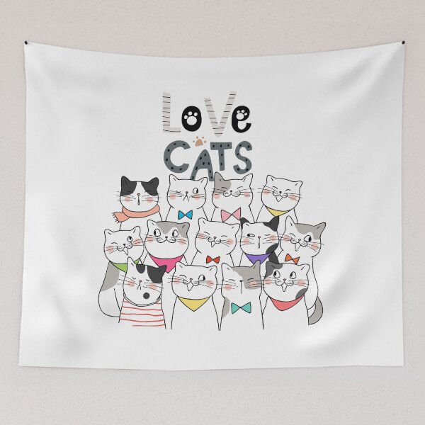 Item preview, love cats designed and sold by clickandmagic.