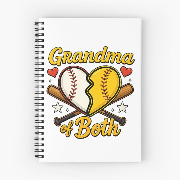 Item preview, Grandma of Both  Baseball and Softball Grandma Design, Sports Heart  designed and sold by azaelbay7.