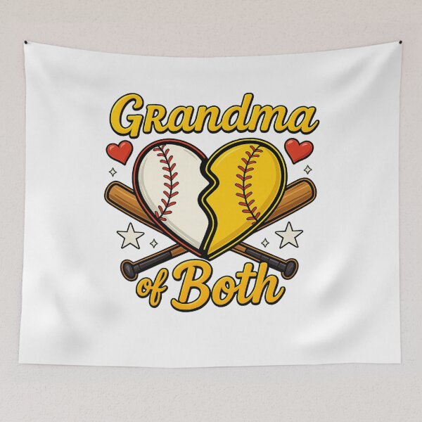 Artikelvorschau, Oma des Baseball- und Softball-Oma-Designs, Sportherz entworfen und verkauft von azaelbay7.