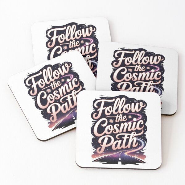 Item preview, Follow the Cosmic Path – Mystical Space Road Typography designed and sold by Zanigold.