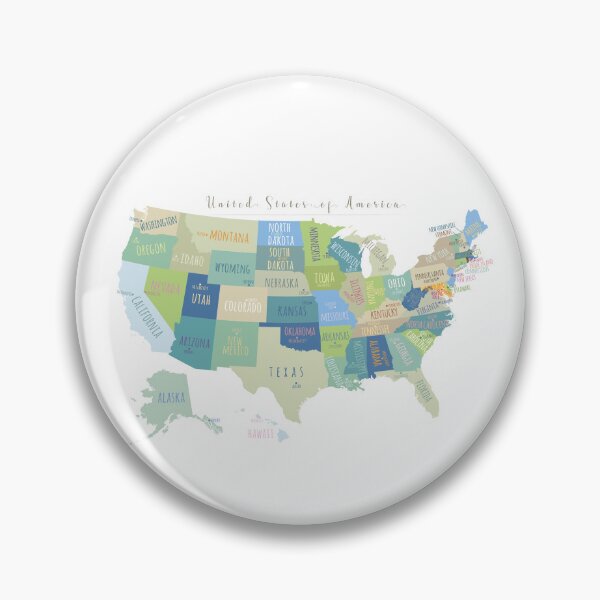 Item preview, USA Map - Colorful USA States Map Poster – United States Wall Art designed and sold by CartoPrints.