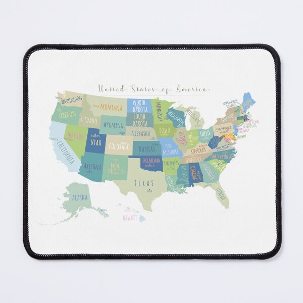 Item preview, USA Map - Colorful USA States Map Poster – United States Wall Art designed and sold by CartoPrints.
