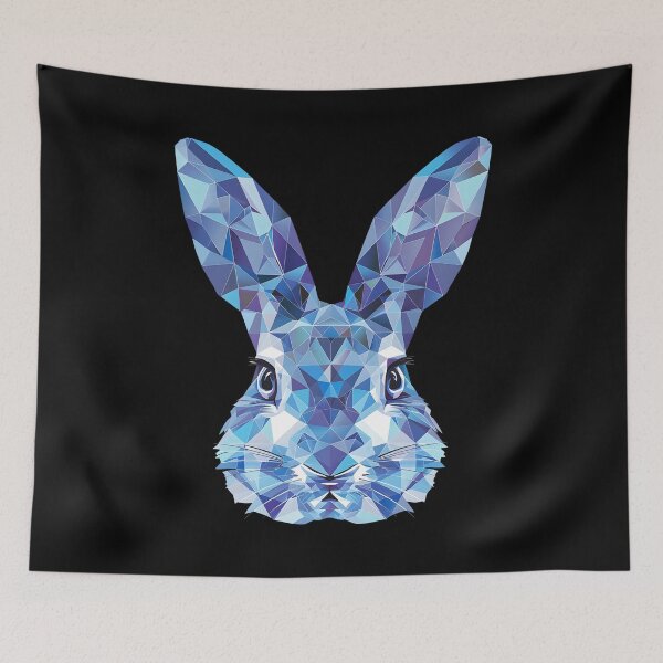 Item preview, Blue Crystal Ice Sapphire Geometric Icy Bunny Rabbit designed and sold by Leonardo Palumbo.