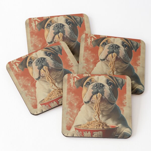 Item preview, Bulldog eats ramen  designed and sold by PrestonSquires.