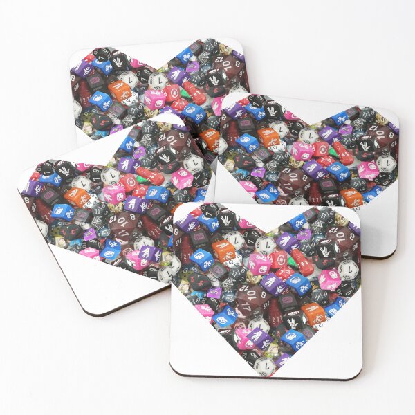 Item preview, d20 dice heart  designed and sold by Gossip Rag.