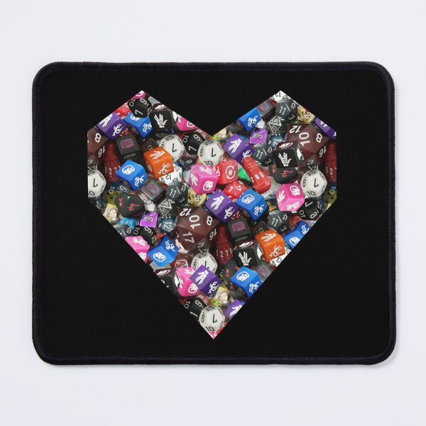 Item preview, d20 dice heart  designed and sold by Gossip Rag.