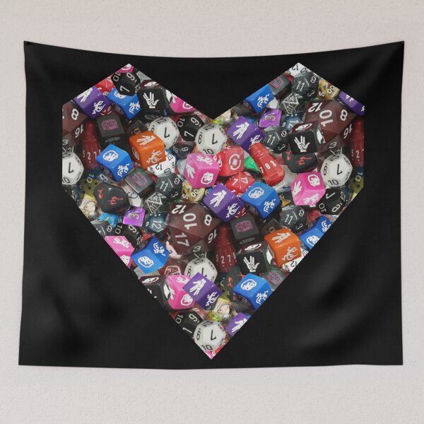 Item preview, d20 dice heart  designed and sold by Gossip Rag.
