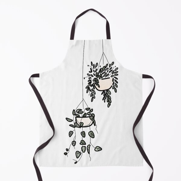 Item preview, Pothos and philodendron hanging plant line art doodle designed and sold by Anastaciaknits.