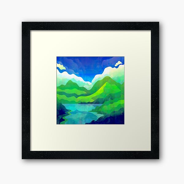 Item preview, Paysage des collines du lac designed and sold by ViaARTfactory.