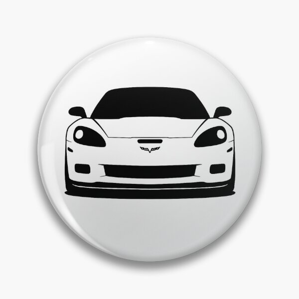 Item preview, Perfil frontal del Corvette 2009 Arte automotriz minimalista designed and sold by TheArtOfCar.