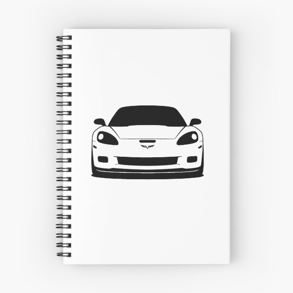 Item preview, Perfil frontal del Corvette 2009 Arte automotriz minimalista designed and sold by TheArtOfCar.