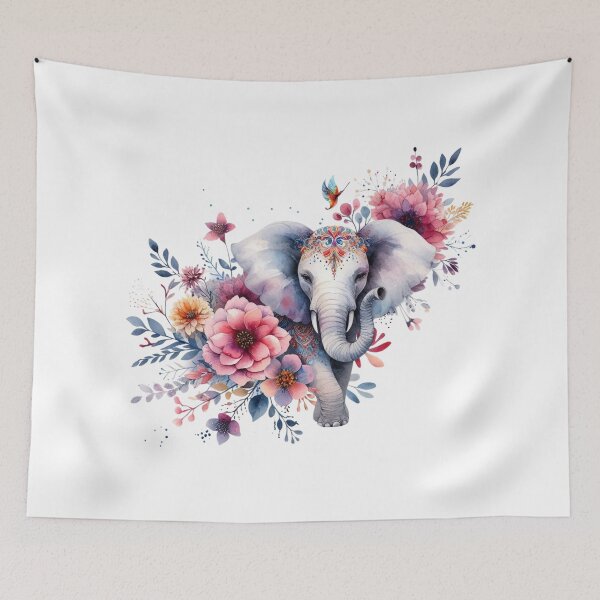 Item preview, Floral Elephant Grace designed and sold by TeetasticBtque.