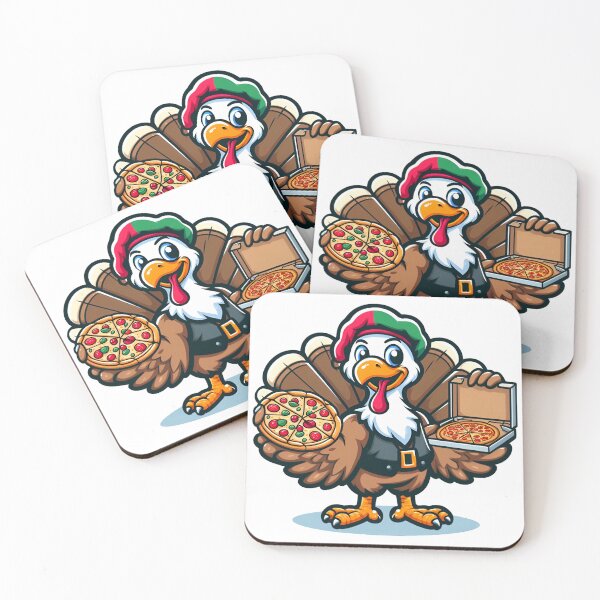 Item preview, Turkey Holding 2 Pizzas | Festive Feast with a Fun Twist | Thanksgiving Meets Pizza Party | Turkey Serving Pizzas for the Holidays | Holiday Humor with Turkey and Pizza designed and sold by PaintedPixels01.