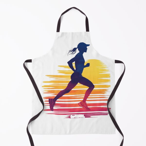 Item preview, Run with the Sunset – Retro Fitness Art designed and sold by JenniferCreaArte .