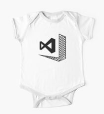 Visual Studio 2017 RC Logo (Black & White) One Piece - Short Sleeve