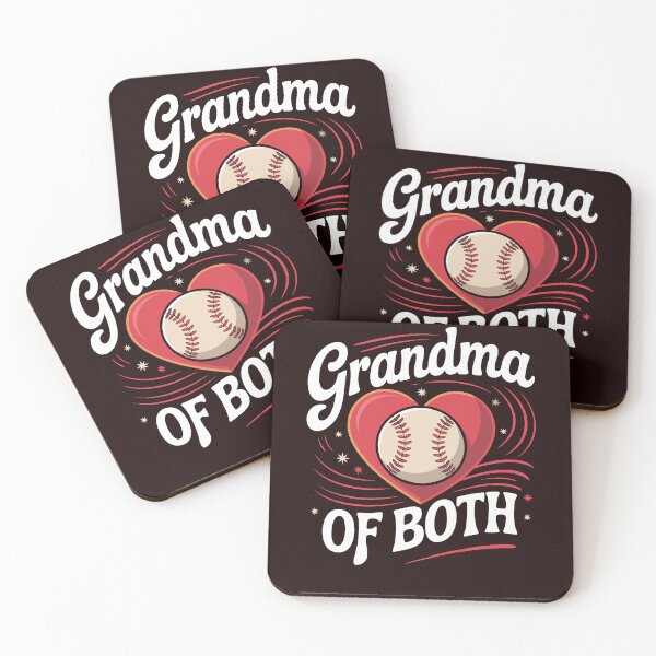 Item preview,  Grandma of Both  Baseball and Softball Grandma Design, Sports Heart  designed and sold by azaelbay7.
