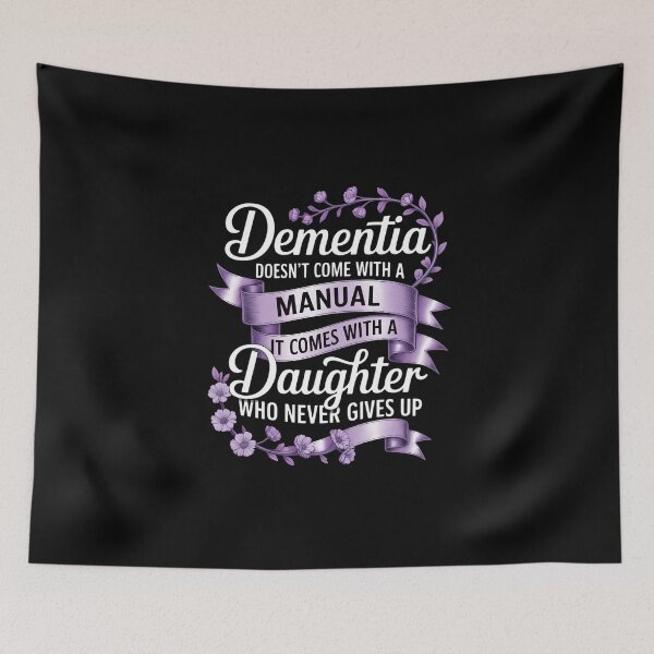 Item preview, Daughter Who Never Gives Up – Dementia Awareness Purple Ribbon Shirt designed and sold by ThatBBStore.