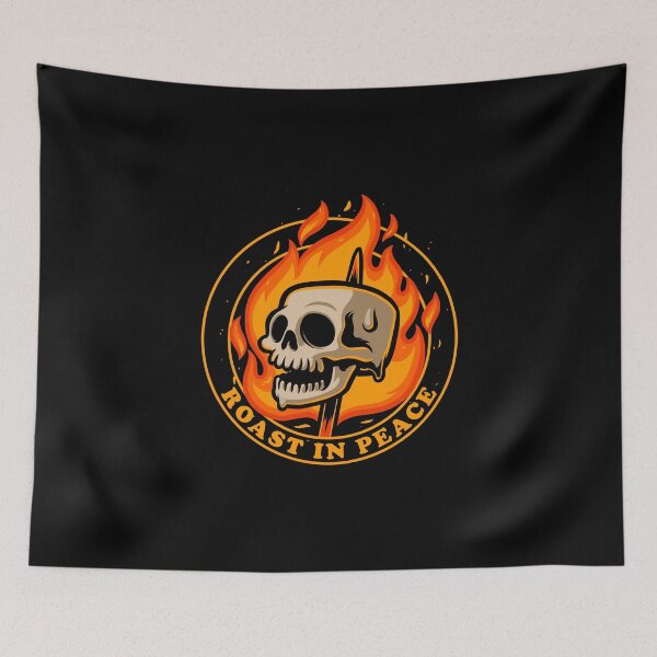 Item preview, Marshmallow Skull Fire - Creepy Smore Camping designed and sold by Studio Mootant.