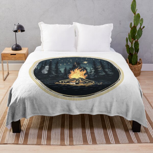 Item preview, Campfire Under the Stars – Forest Night Scene designed and sold by JenniferCreaArte .