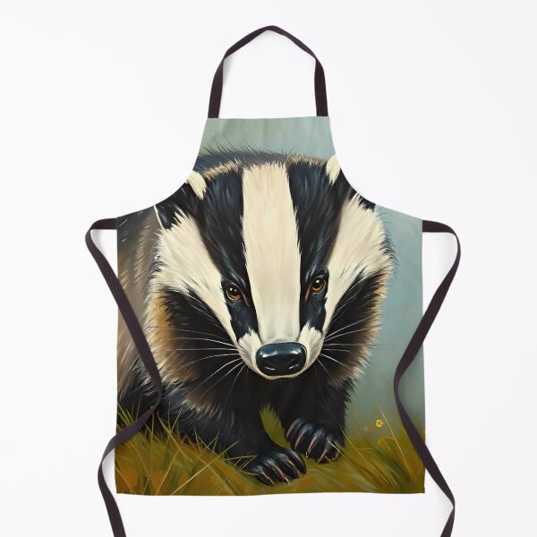 Item preview, Woodland Badger Oil Painting Style Wildlife Conservation designed and sold by kakarikihill.