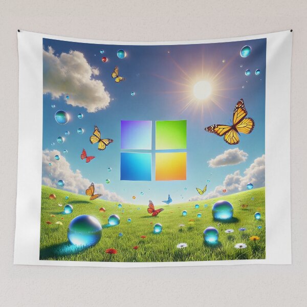 Item preview, Frutiger Aero Windows Bubble Liminal Space Wallpaper Poster designed and sold by gustavotiano.