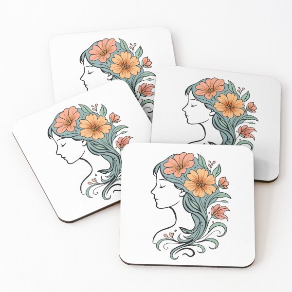 Item preview, Botanical Lady Silhouettes  designed and sold by Doodls-by-Brit.