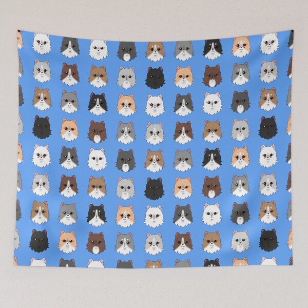 Item preview, Pomeranian Dog Pattern Blue Background designed and sold by OliRoseArt.