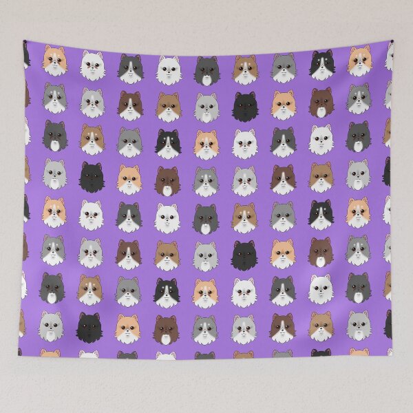 Item preview, Pomeranian Dog Pattern Purple Background designed and sold by OliRoseArt.