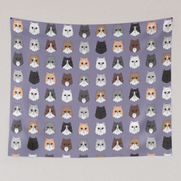 Item preview, Pomeranian Dog Pattern Grey Background designed and sold by OliRoseArt.