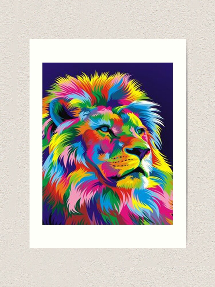 Art Maker Paint by Numbers Canvas Rainbow Lion - Books - Adult