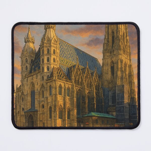 Item preview, Sunset Over St. Stephen’s Cathedral – Vienna, Austria designed and sold by Era-of-Traveler.