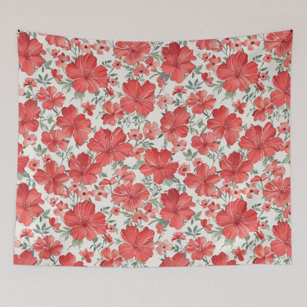 Item preview, Elegant Red Blooming Flowers designed and sold by CoolPixels.