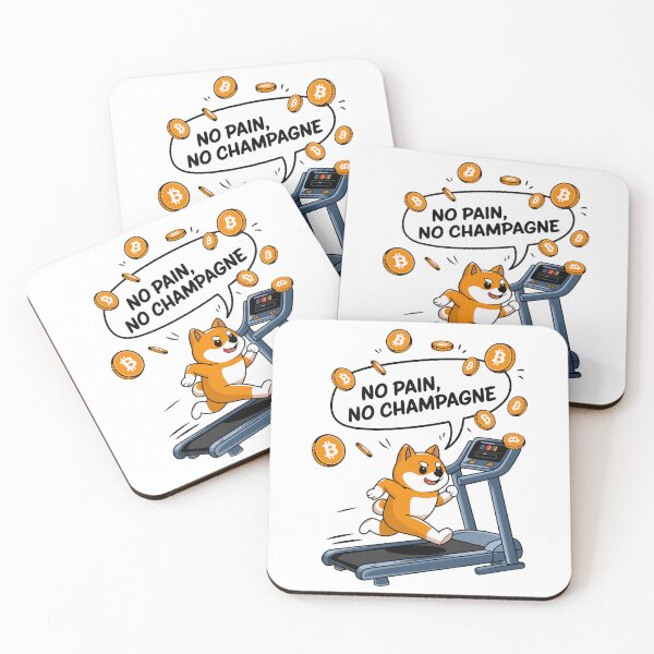 Item preview, No Pain, No Champagne – Shiba Crypto Workout designed and sold by BeamiCreations.