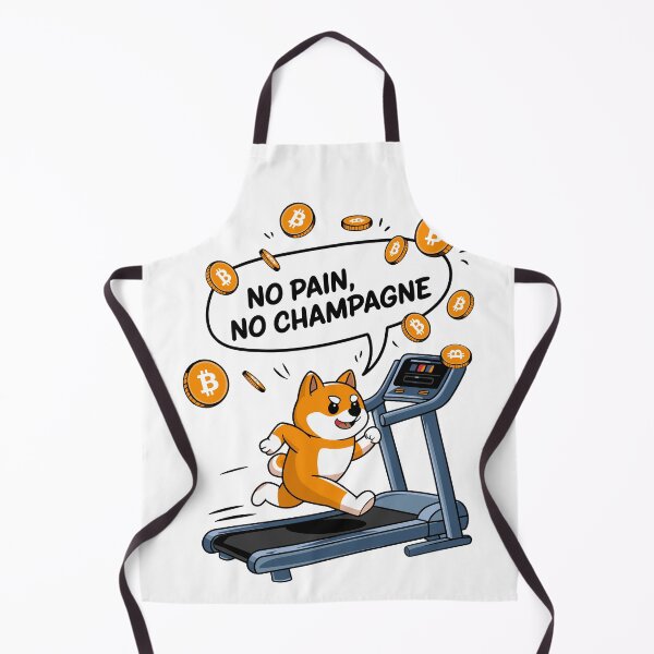 Item preview, No Pain, No Champagne – Shiba Crypto Workout designed and sold by BeamiCreations.