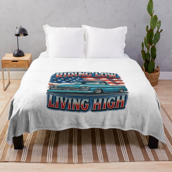 Item preview, Riding Low Living High Vintage Chevy Truck with American Flag designed and sold by TheArtOfCar.