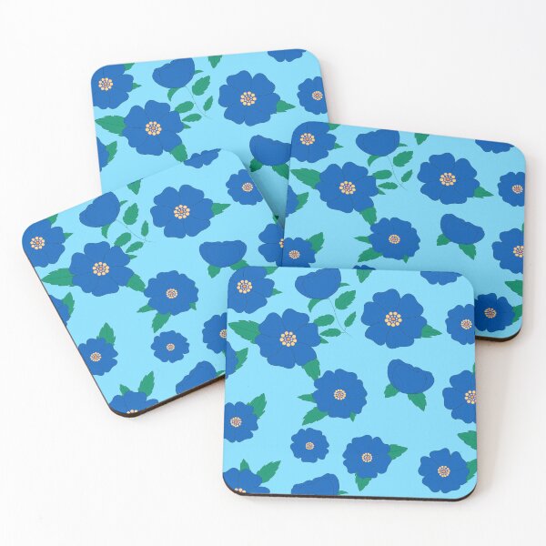 Item preview, Wildflower Delight: Sweet Briar Rose Flowers in Blue designed and sold by VictoriaMargaretArt .