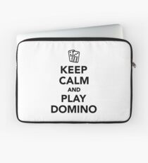 Keep calm and play Domino Laptop Sleeve