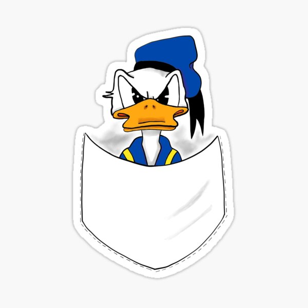 Sticker Angry Donald Duck Redbubble