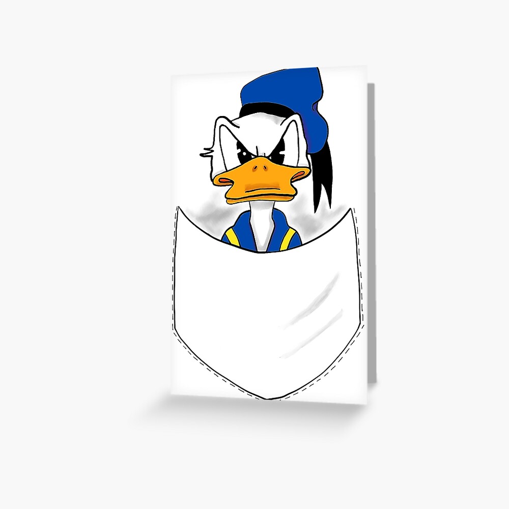 Tarjetas De Felicitacion Pato Donald Enojado En Un Bolsillo De Kartoshenyka Redbubble