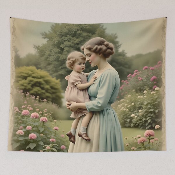 Item preview, Vintage Mother & Child Postcard Greeting Scene designed and sold by ACuriousshoppe.