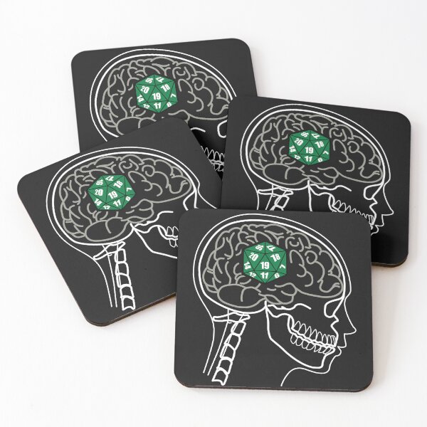 Item preview, Funny X-ray of D20 Dice on Brain  designed and sold by Jaudaux Designs.