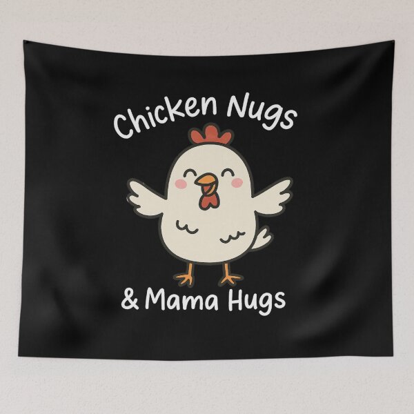 Item preview, Chicken Mama Funny Cute Chicken Nugs And Mama Hugs Doodle designed and sold by Mustapha  ALAHAYANE.