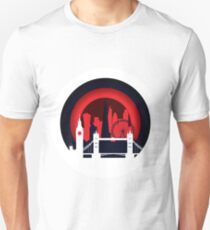 Badge London city skyline vector illustration Unisex T-Shirt