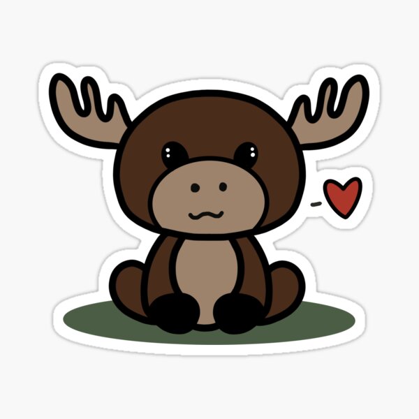 Item preview, Kawaii moose in trees designed and sold by Onehappyhook.