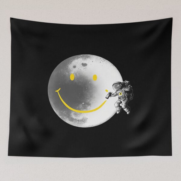 Item preview, Make a Smile Astronaut Painting – Space Art Street Style Positive Vibes designed and sold by Har-vee.
