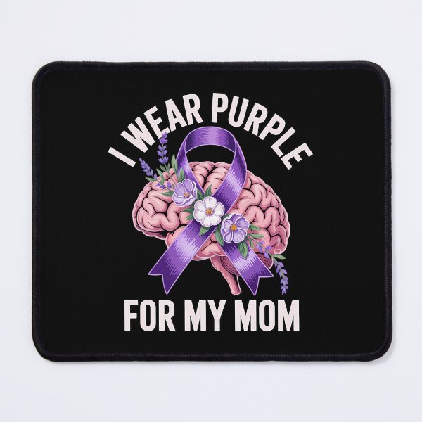 Item preview, I Wear Purple for My Mom – Alzheimer’s Awareness Ribbon & Flowers Design designed and sold by ThatBBStore.