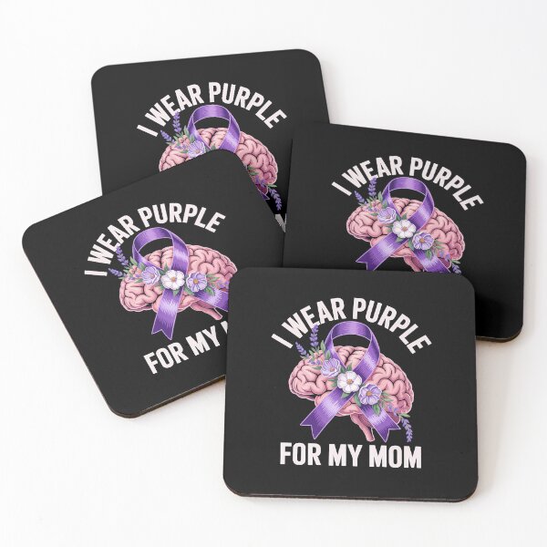 Item preview, I Wear Purple for My Mom – Alzheimer’s Awareness Ribbon & Flowers Design designed and sold by ThatBBStore.