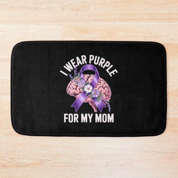 Item preview, I Wear Purple for My Mom – Alzheimer’s Awareness Ribbon & Flowers Design designed and sold by ThatBBStore.
